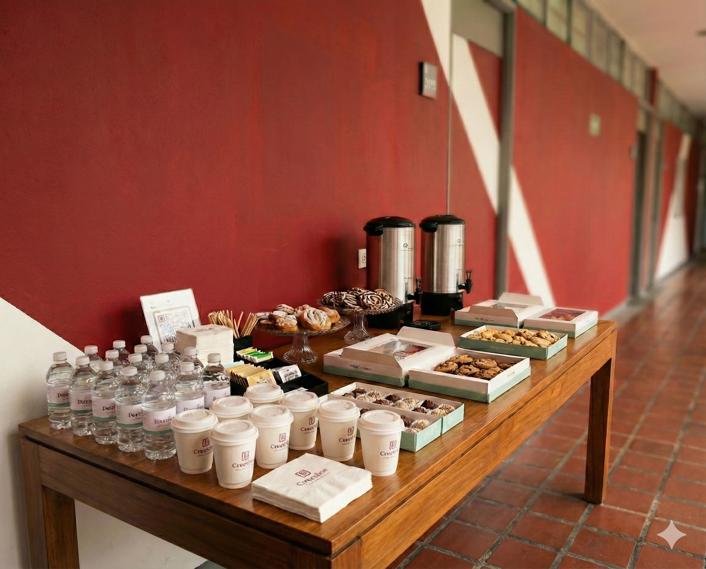 Mesa de cafe para eventos