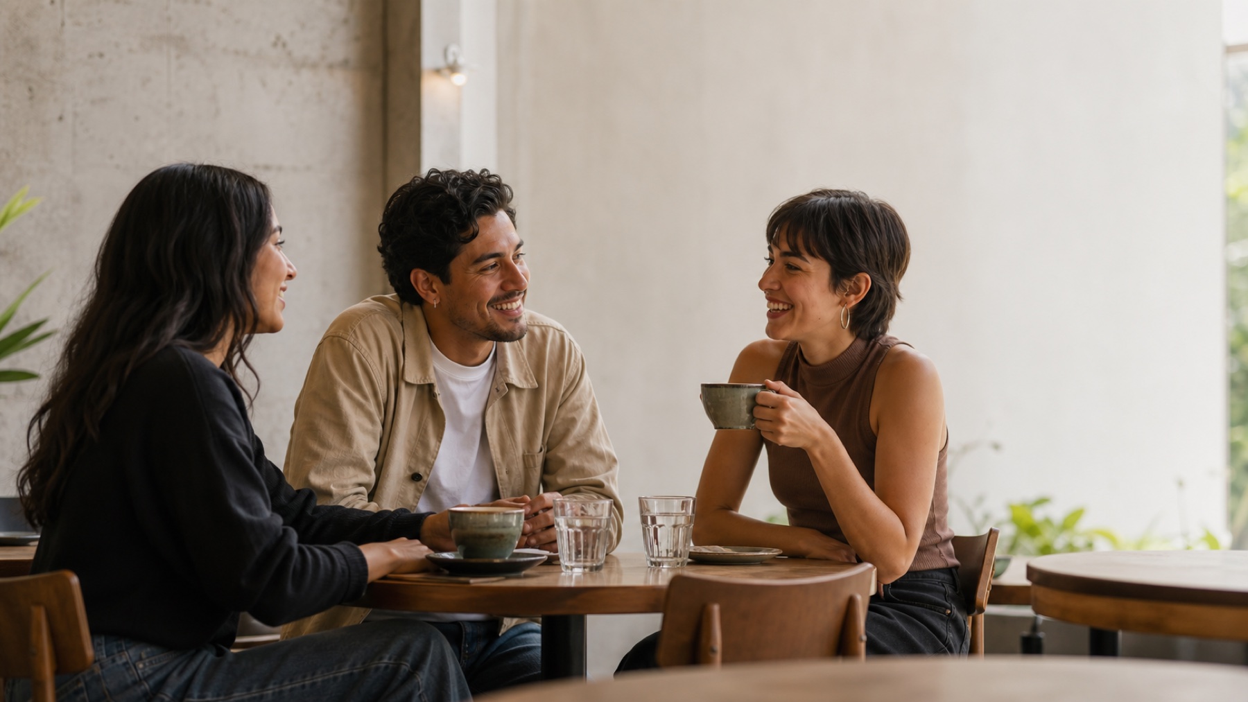 Momento de café y hospitalidad en Better Mood Coffee